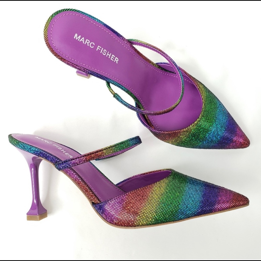 Rainbow Marc Fisher shoes 🌈 Size 7.5 worn once. Super cute and lots of fun!